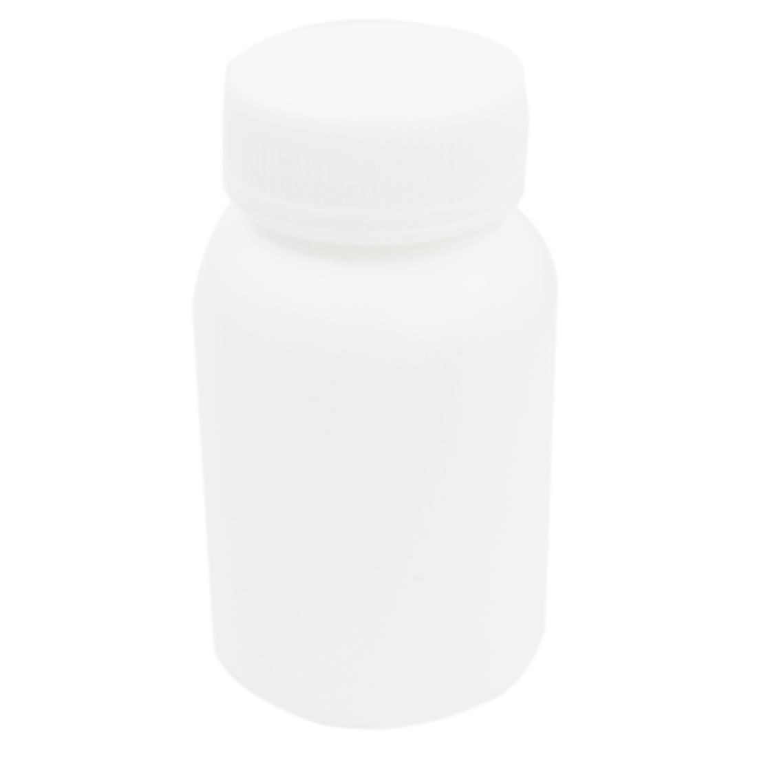 100mL 90mm x 50mm White Plastic Cylinder Dual Caps Leak Proof Bottle Container
