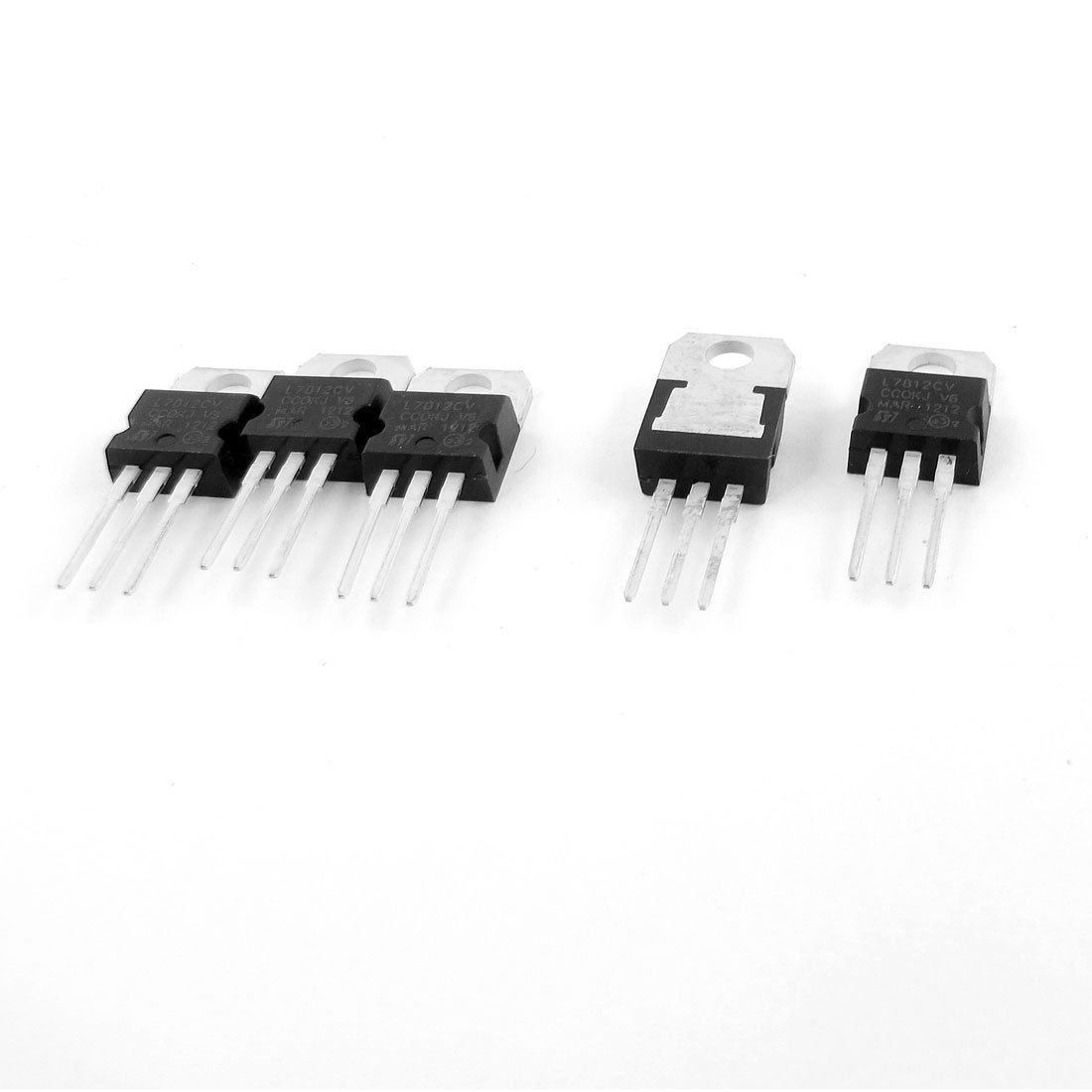 5 Pcs Protective 3 Terminals 1.5A 12V Positive Voltage Regulator L7812CV