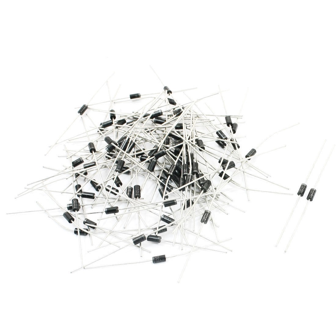 100Pcs 2.5mm x 5mm Cylindrical High Efficiency Rectifier Diodes 100V 1A HER102