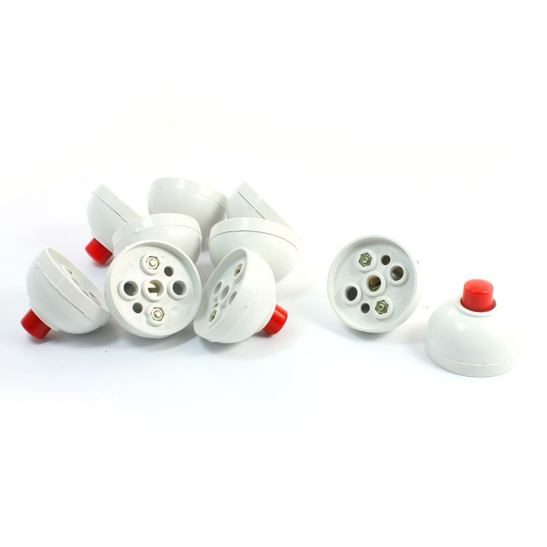 Home Wall Panel Mount White Plastic Doorbell Switch AC 12V-240V 3A 10Pcs