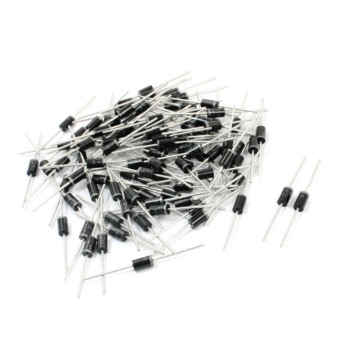 SF58 600V 5A PCB Through Hole Super Fast Recovery Diodes 5mm x 9mm 100 Pcs