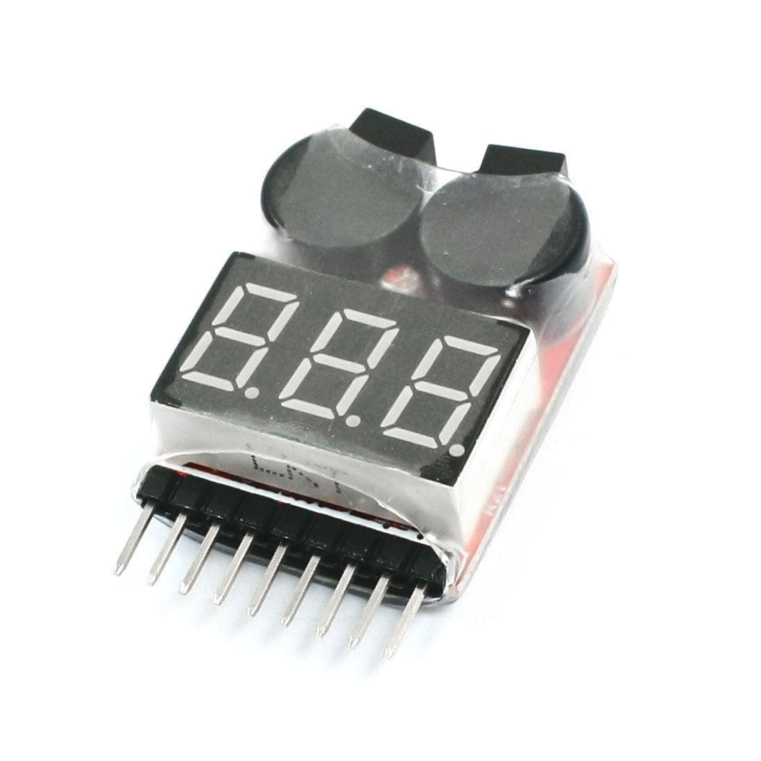 1-8S Lipo Battery Voltage Tester Low Volt Buzzer Alarm 0.1-4.5V 4-30V
