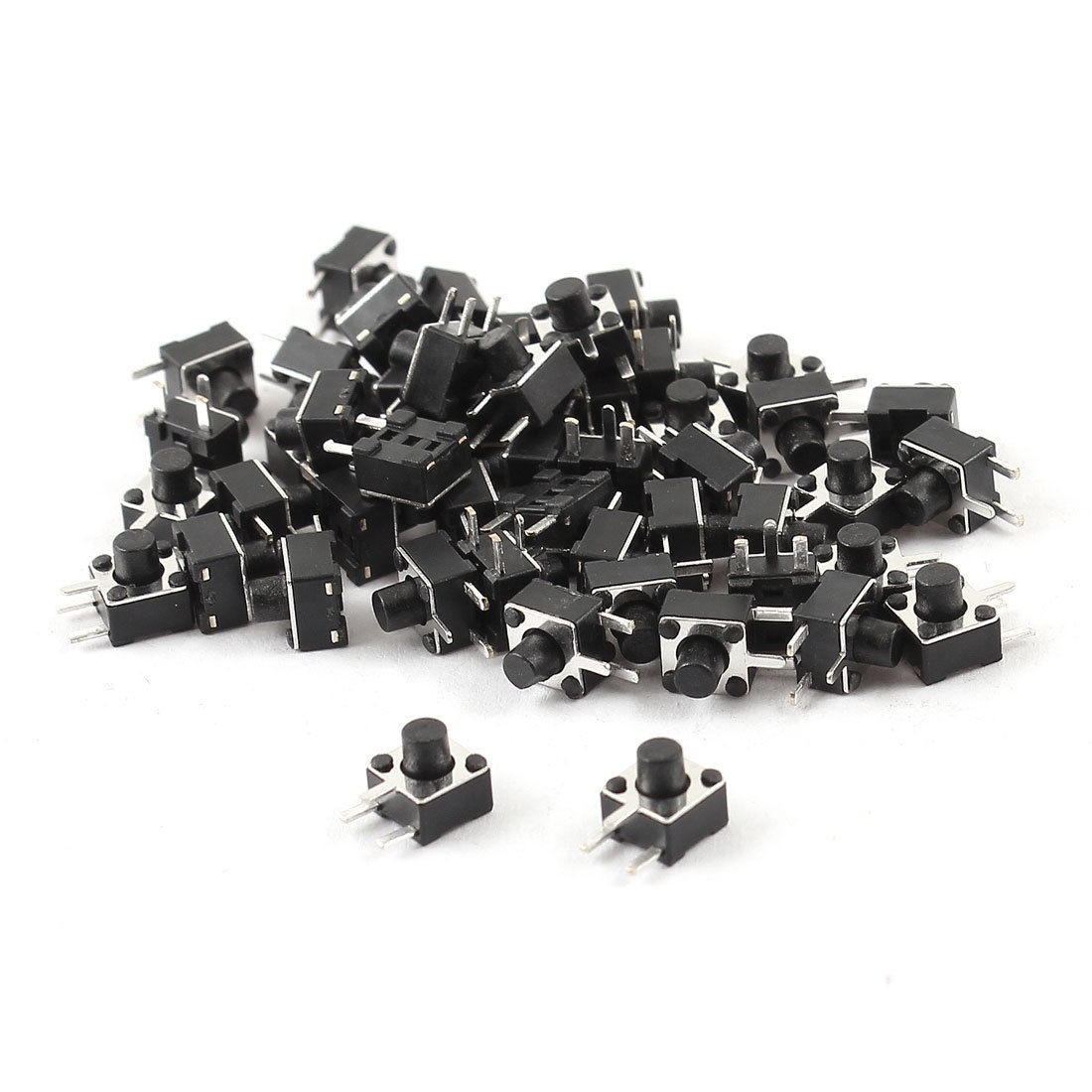 50 Pcs PCB Mount Momentary Action 3-pin Tact Pushbutton Switch 4.5mmx4.5mmx4.<wbr/>8mm