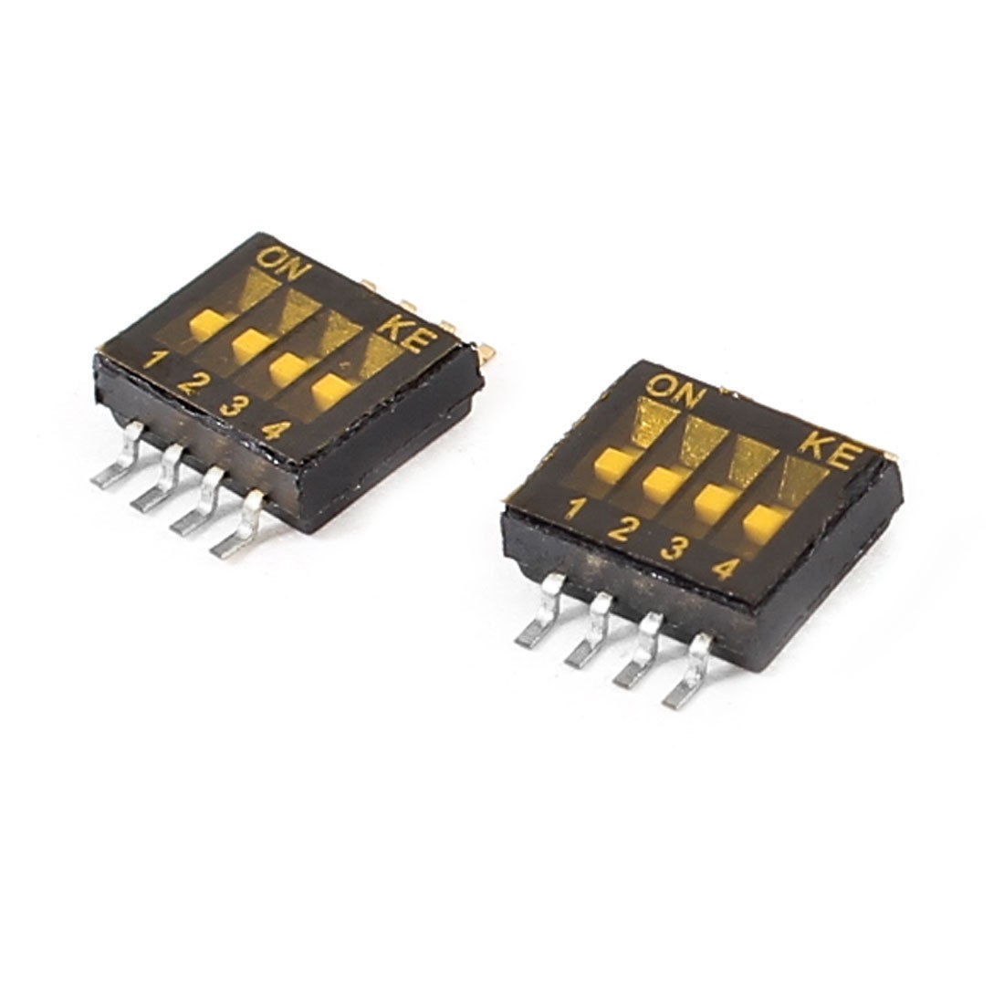 1.27mm Pitch 8Pin 4 Position Surface Mount SMT SMD DIP Switch 2 Pcs
