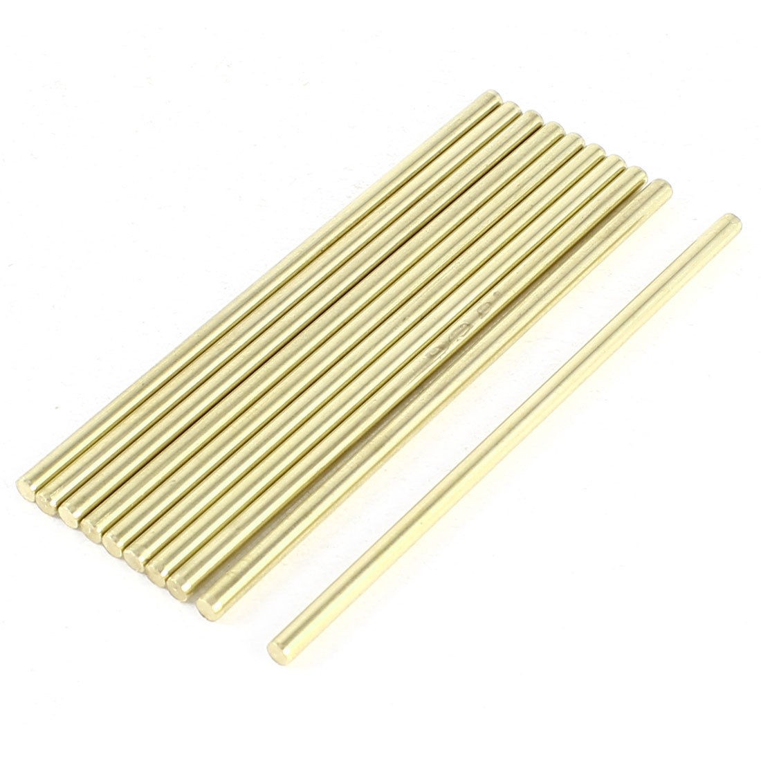 10 Pcs Car Model Toy DIY Brass Rod Axles Drill Rod Bar 3mm x 80mm