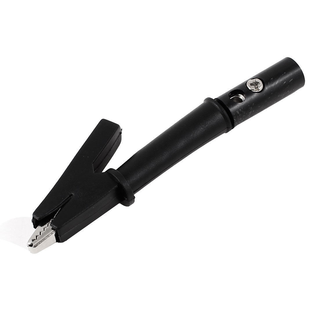 Black Meter Alligator Crocodile Clip Clamp Test Lead Probe w Banana Plug