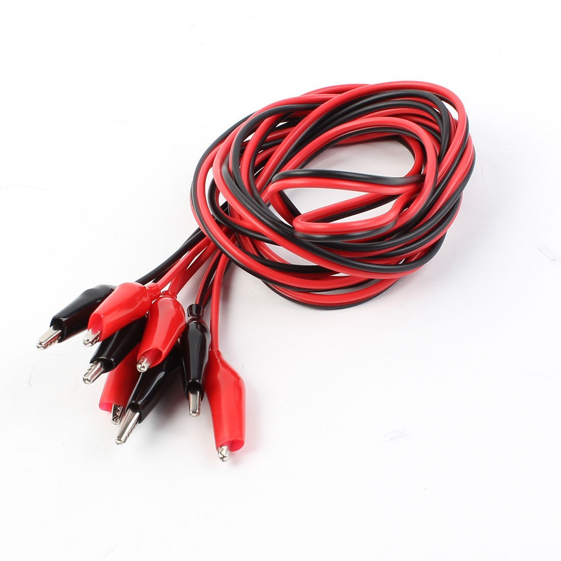2Pcs Double-ended Alligator Clips Test Lead Jumper Wire 1.5m 2 Color