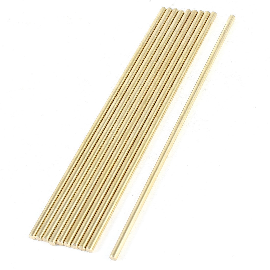 10 Pcs Car Model Toy DIY Brass Rod Axles Drill Rod Bar 3mm x 130mm