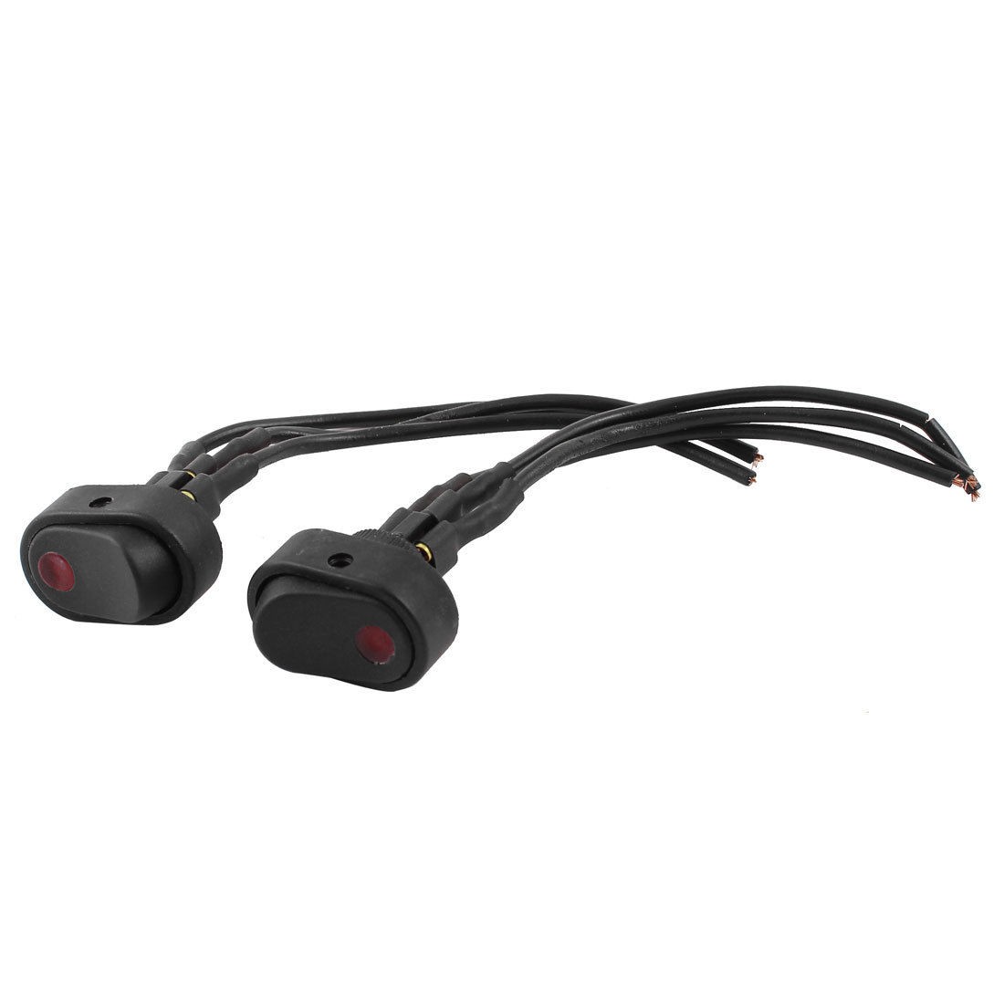 2 Pcs DC 12V 20A 3 Wired SPST On/Off Boat Rocker Switch