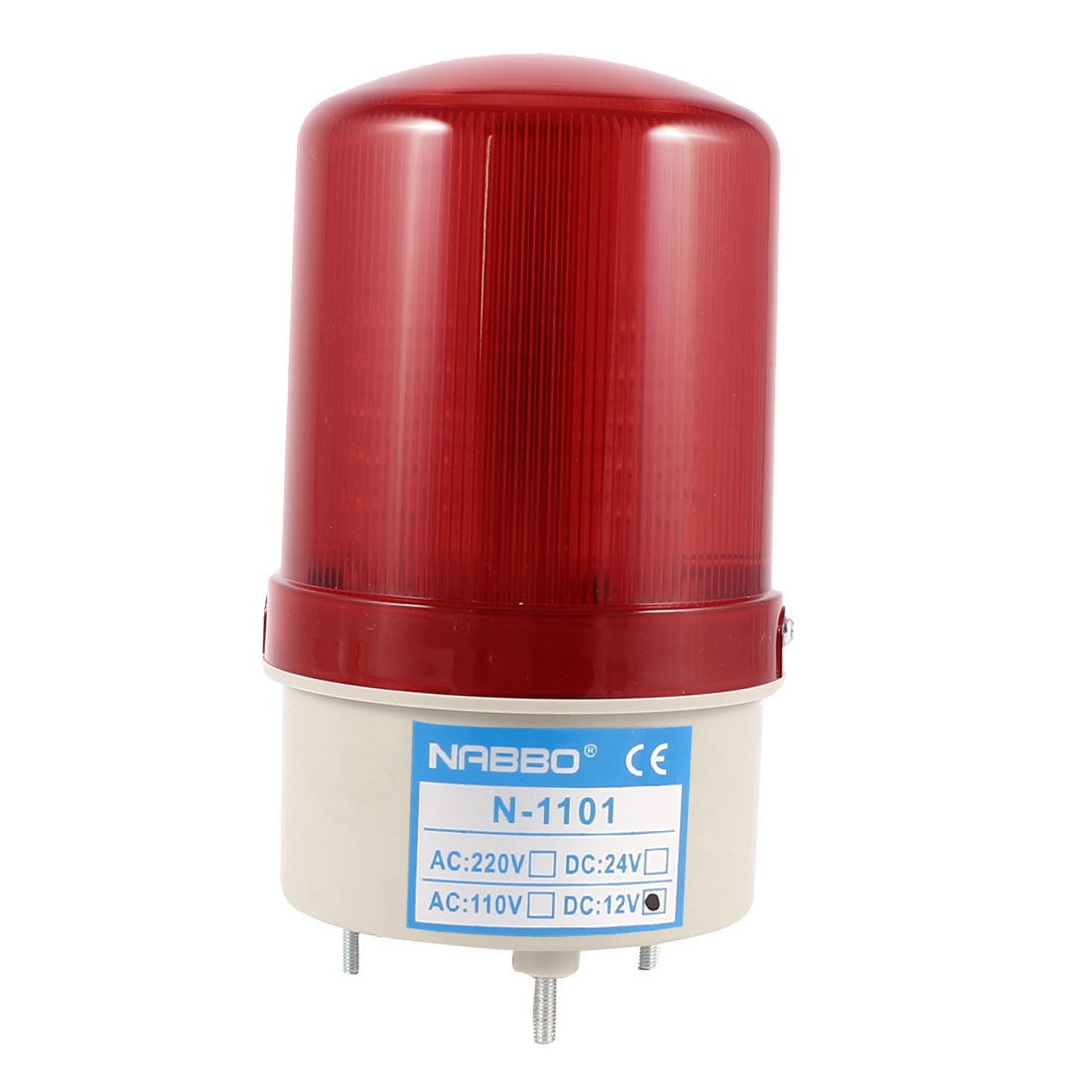 Industrial DC 12V Red LED Blinking Rotating Warning Light Bulb Signal Tower Lamp