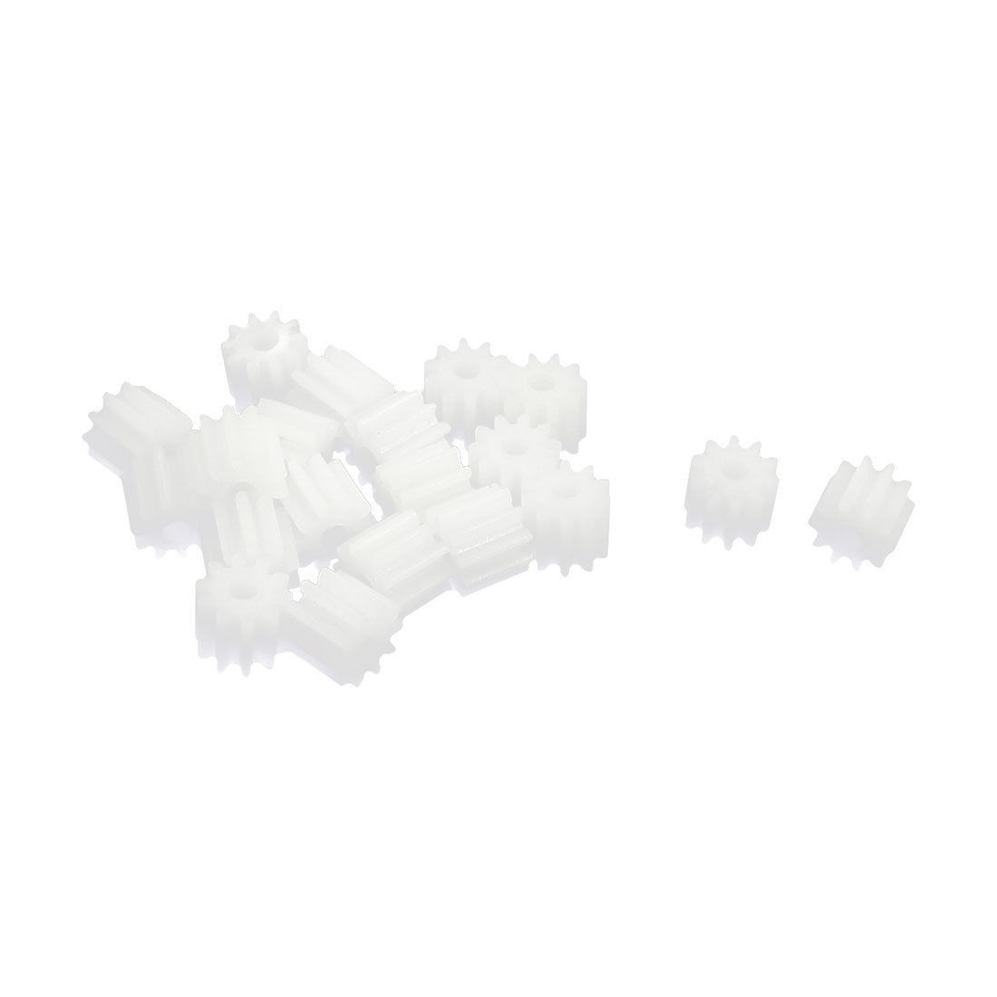 20Pcs 6mm x 2mm 10 Teeth Plastic Gear Wheel for Toy Car Motor Gearbox Shaft