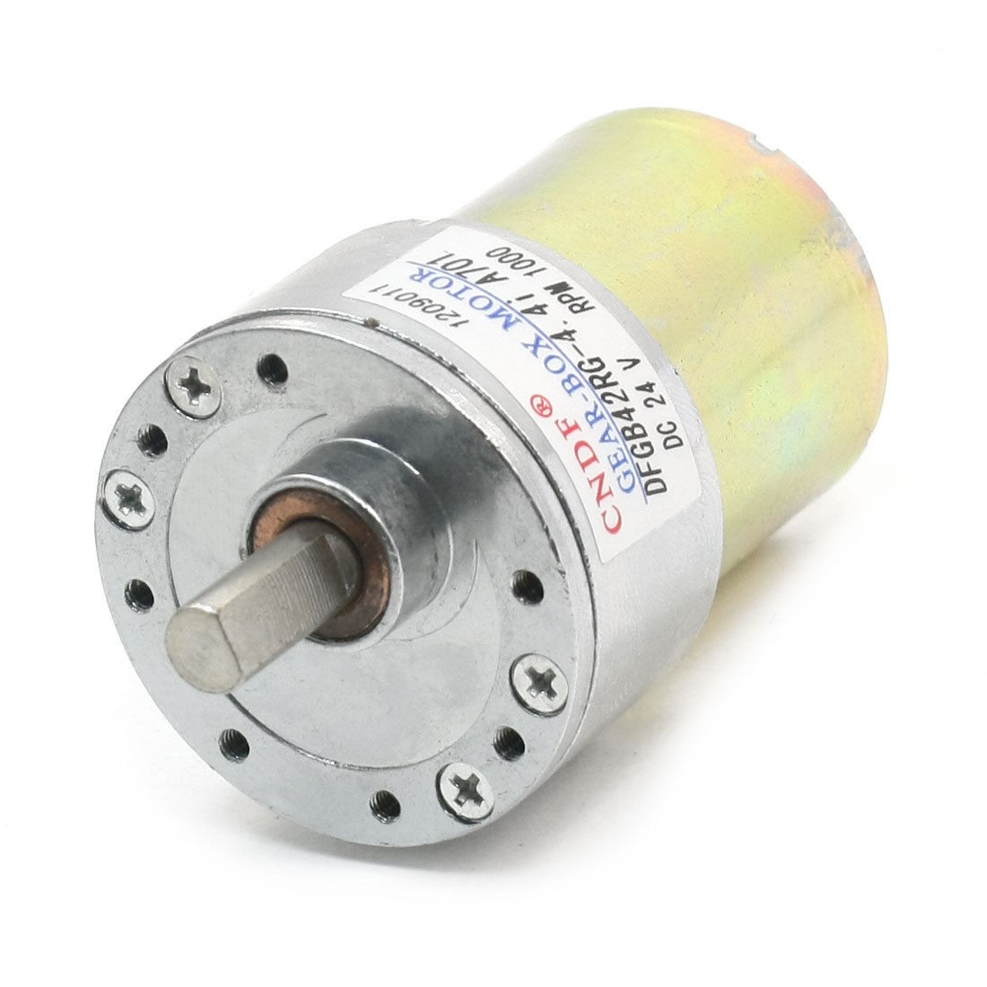 Cylinder 2.5mm Thread Hole Dia Magnetic Gear Box Motor DC24V 1000RPM