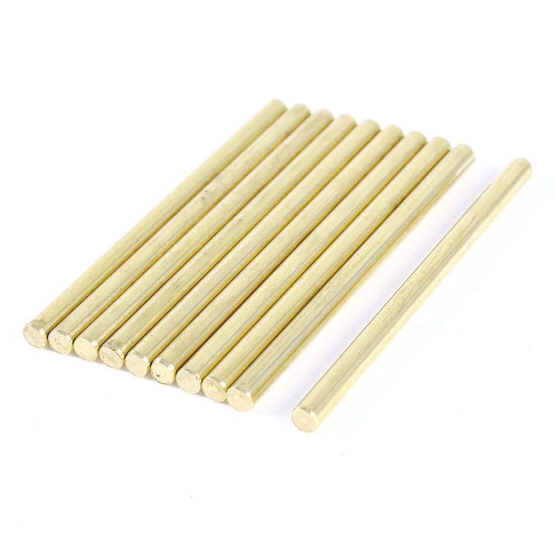 10 Pcs Car Model Toy DIY Brass Rod Axles Drill Rod Bar 3mm x 50mm