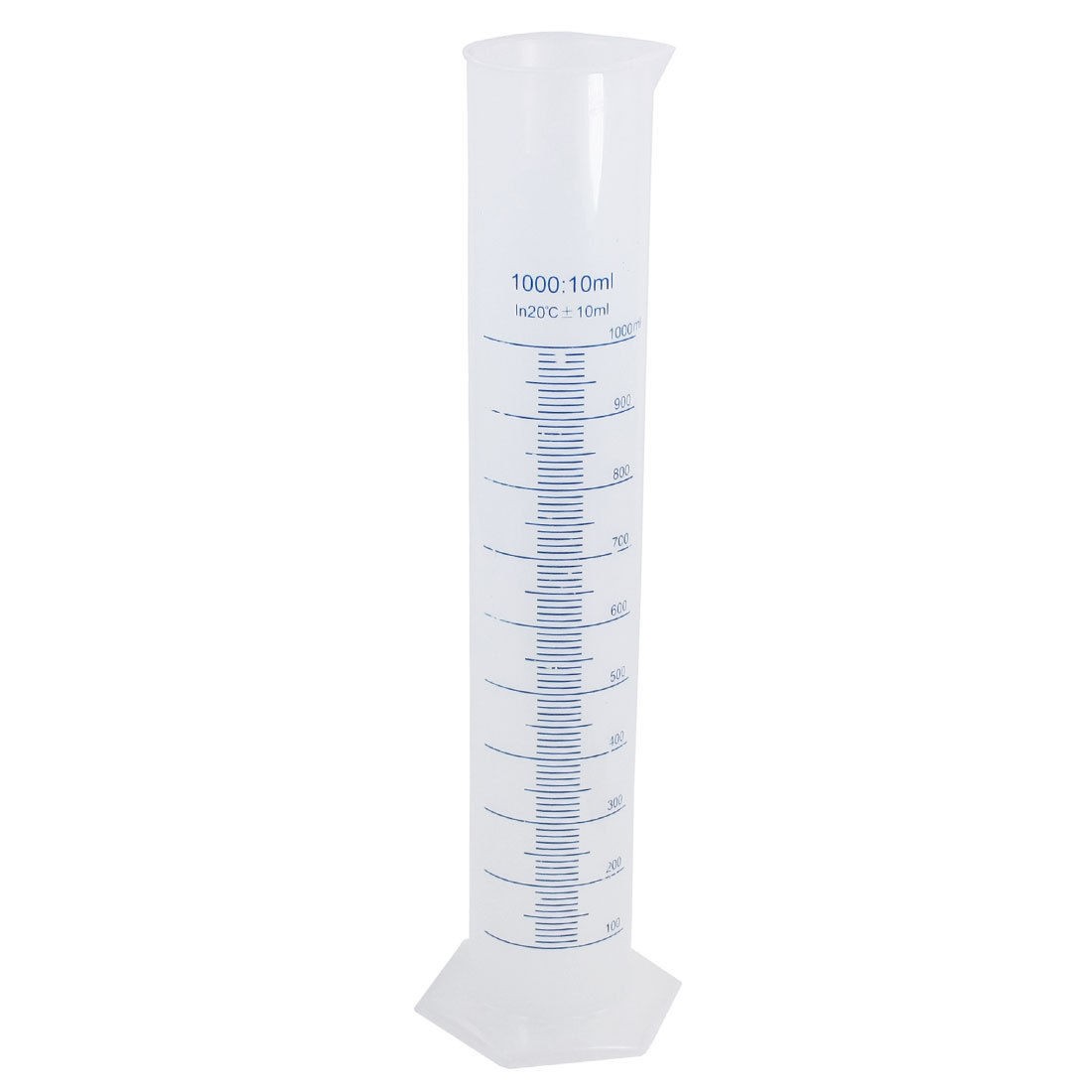 Transparent Plastic Graduated Cylinder 1000ml 10 milliliter Lab Test