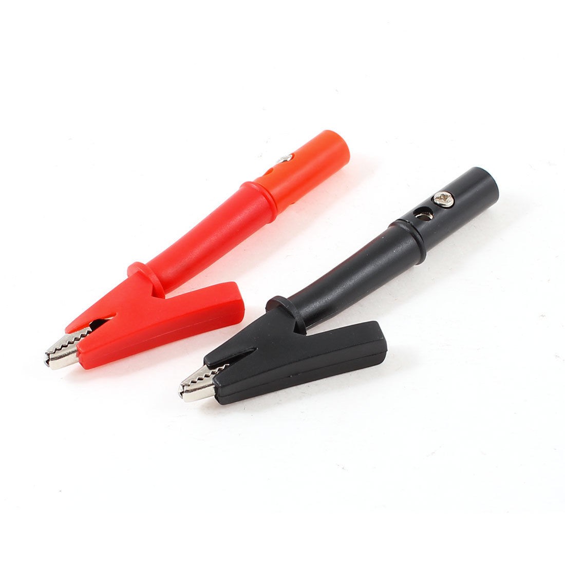 Pair Meter Alligator Crocodile Clip Clamp Test Lead Probe w Banana Plug