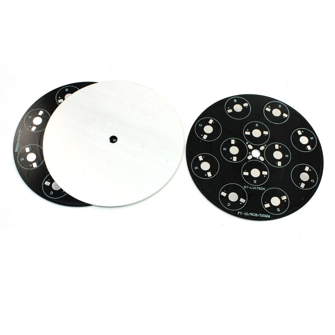 3Pcs 100mm Circle Aluminum PCB Circuit Board for 12 x 1W 3W RGB LED in Series