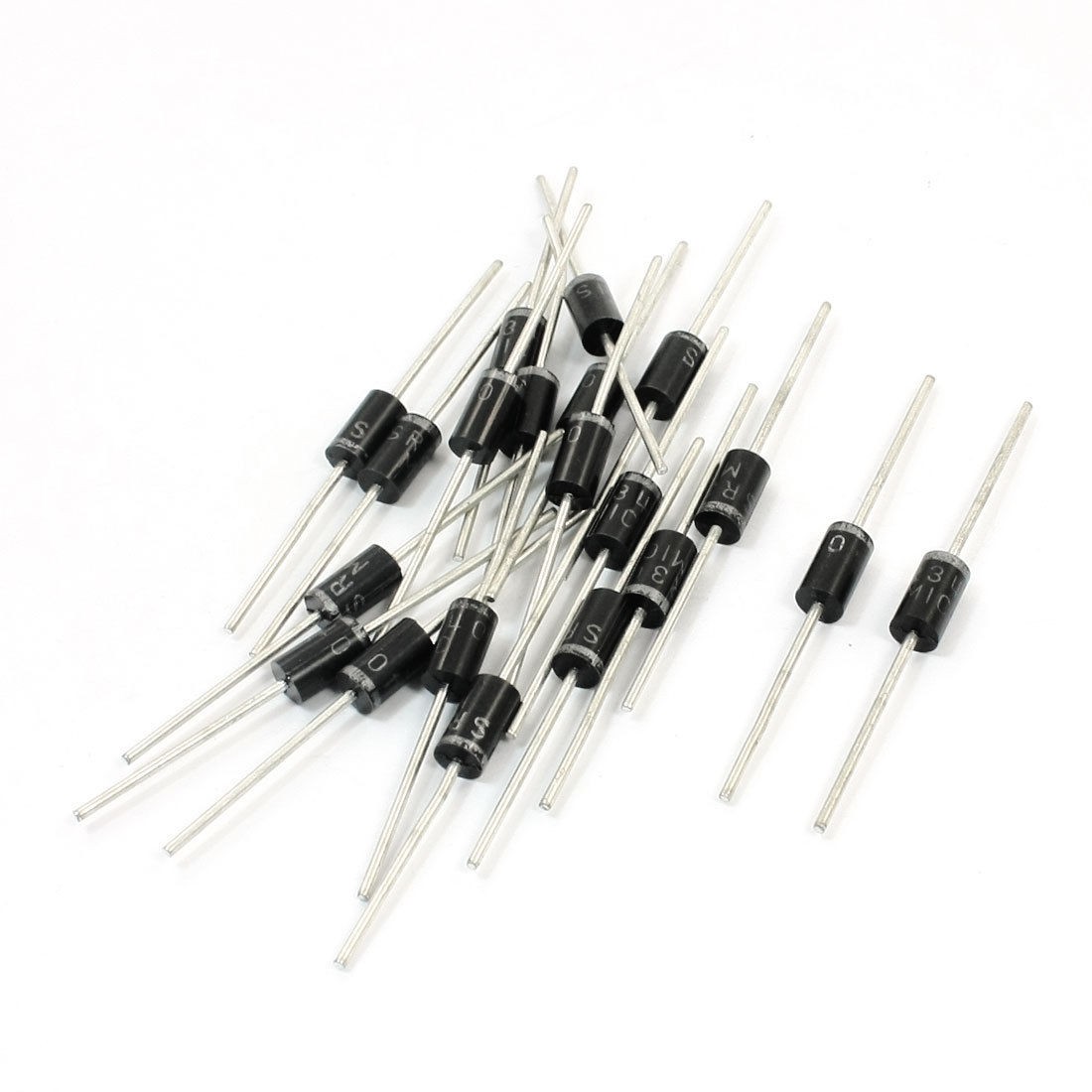 20Pcs Through Hole Mount Schottky Barrier Rectifier Diode 40V 3A SR340