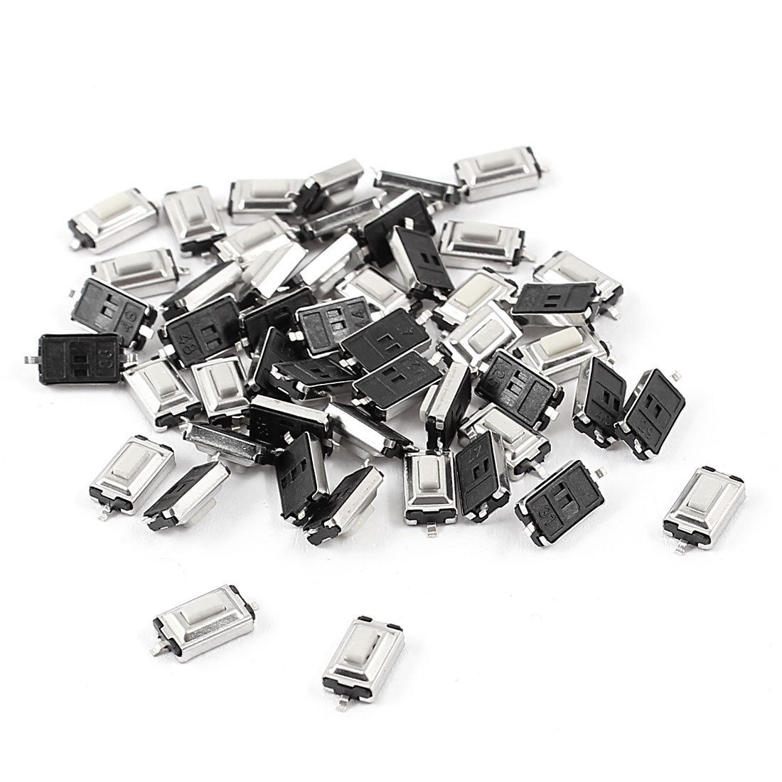 50 Pcs PCB SMD Mount Momentary Dual Pin SPST Tact Pushbutton Switch 6x3x2.5mm