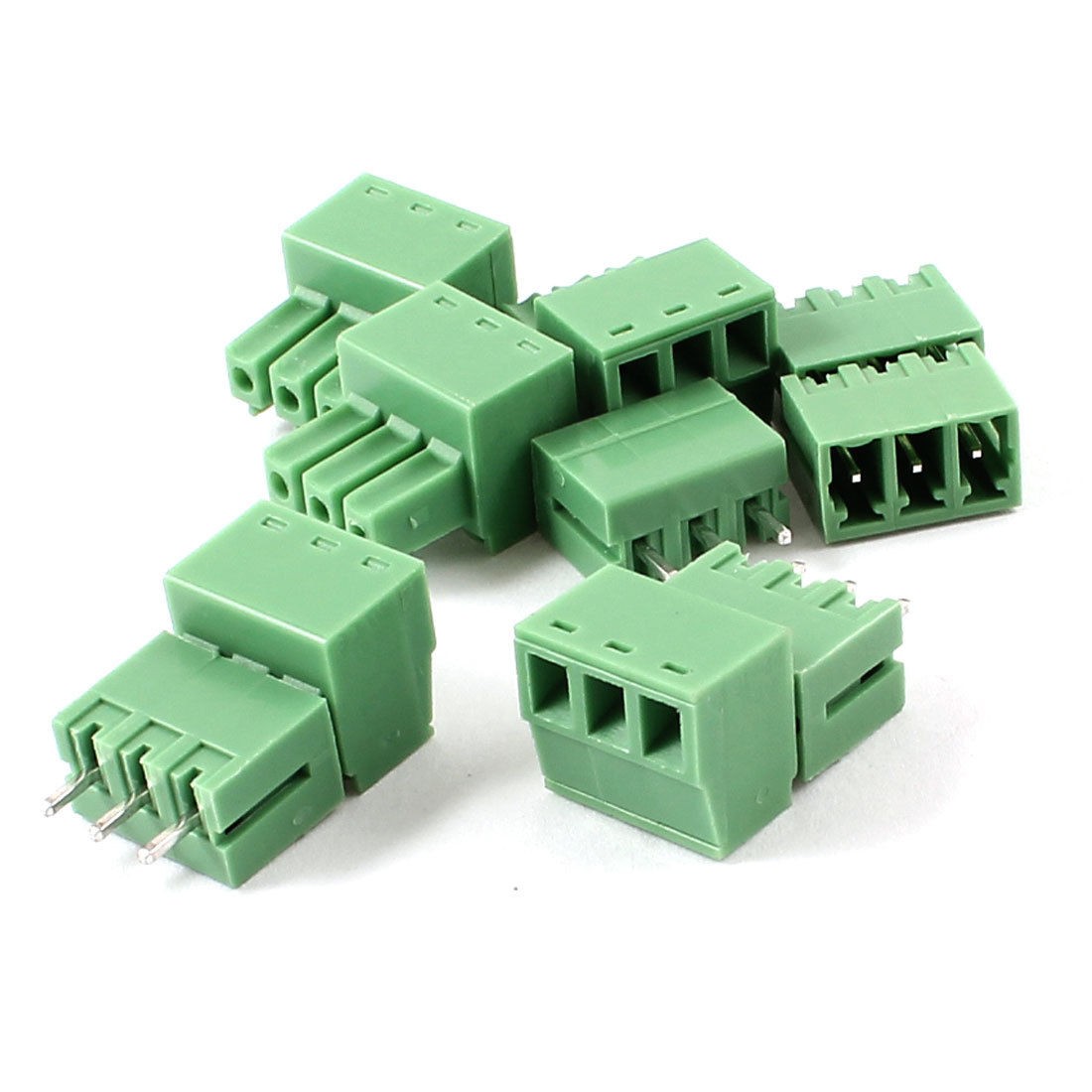 5 Pairs 3 Pin 3.81mm Screw Pluggable Terminal Block Connector 300V 8A