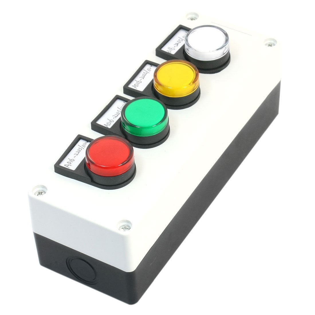 AC/DC 110V Electronic Machine Colored Pilot Signal Lamp Indicator Light 4 in 1