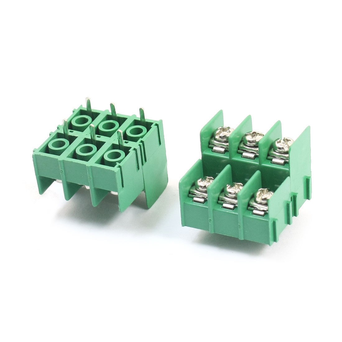 2 Pcs 300V 3A 7 62mm 6pin Through Hole PCB Screw Terminal Block Connector