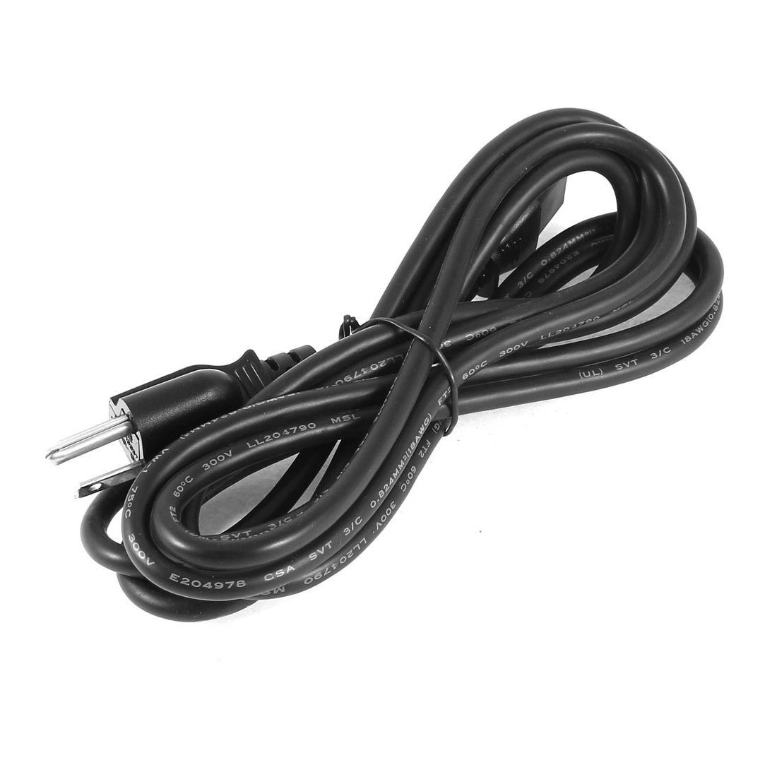 US 3 Pin Plug AC 125V 10A to C13 Outlet Power Cord Cable 10ft for PC Monitor