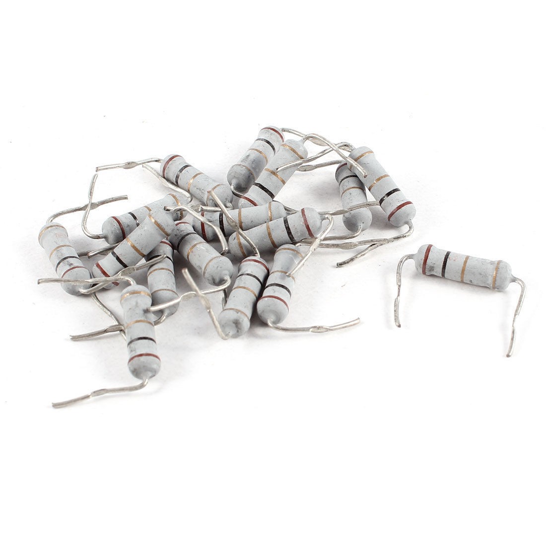 16 Pcs Axial Lead 1Ohm 2W 5% Tolerence Metal Oxide Film Resistor