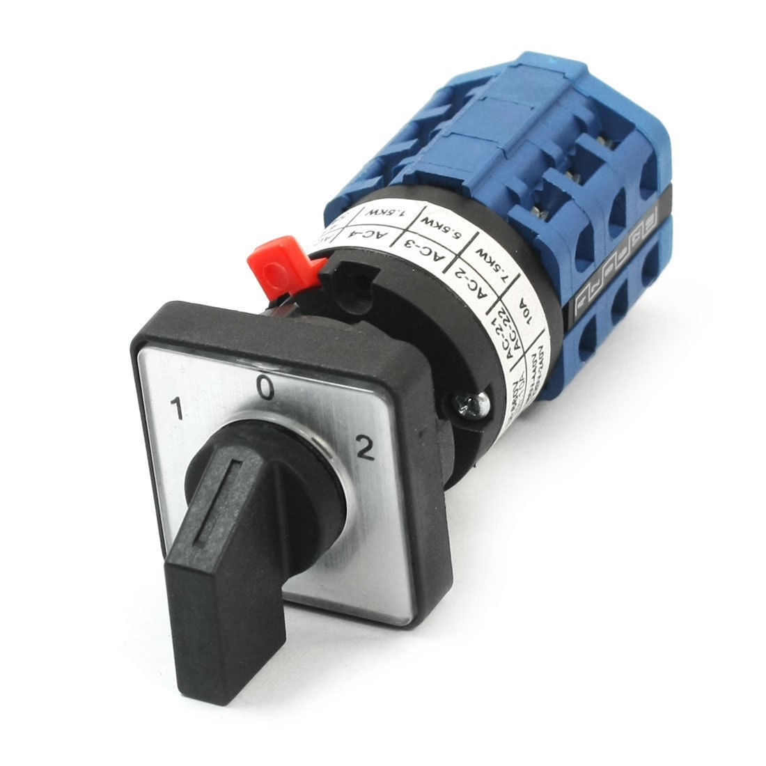 660V 10A 16mm Mounting Thread Dia 3-Position 3 Poles Changeover Switch