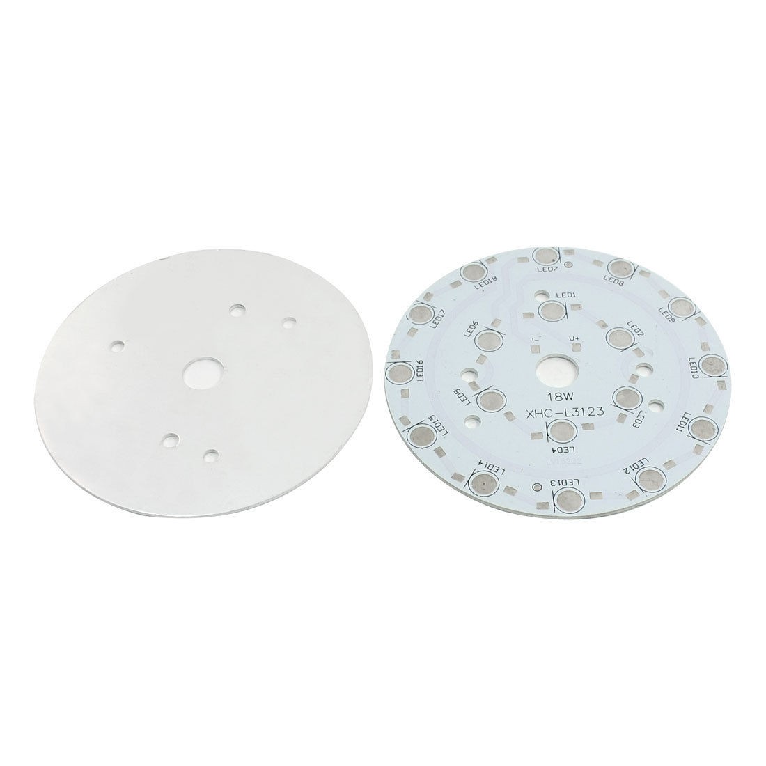 2Pcs 90mm Circle Aluminum PCB Circuit Board for 18 x 1W 3W LED in Series