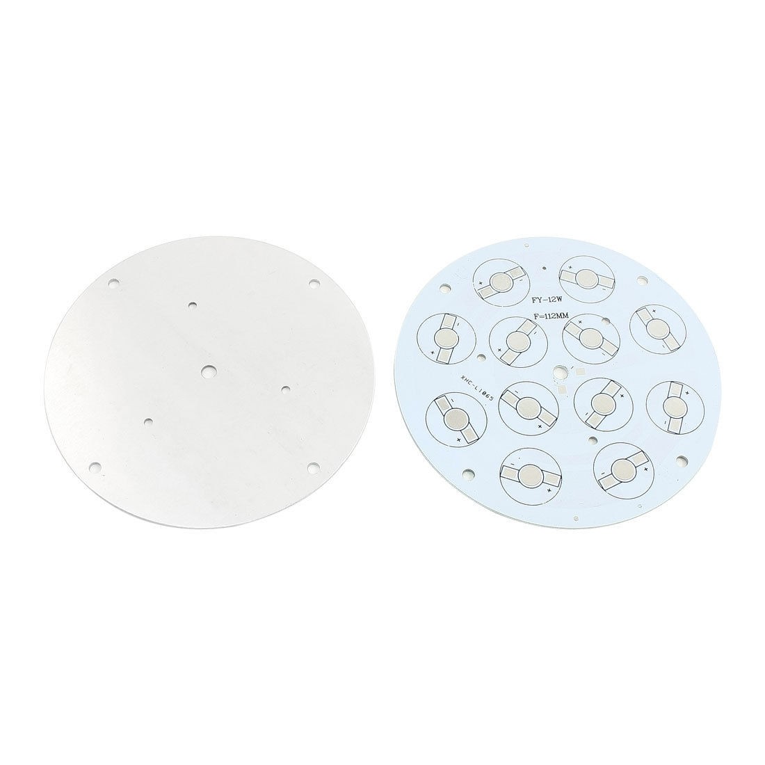 2Pcs 112mm Round Aluminum PCB Circuit Board for 12 x 1W 3W LED Light in Series