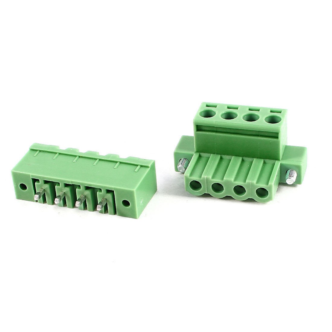 Green 4pin 5 08mm Spacing Pluggable PCB Screw Terminal Block 300V 10A AWG24 12