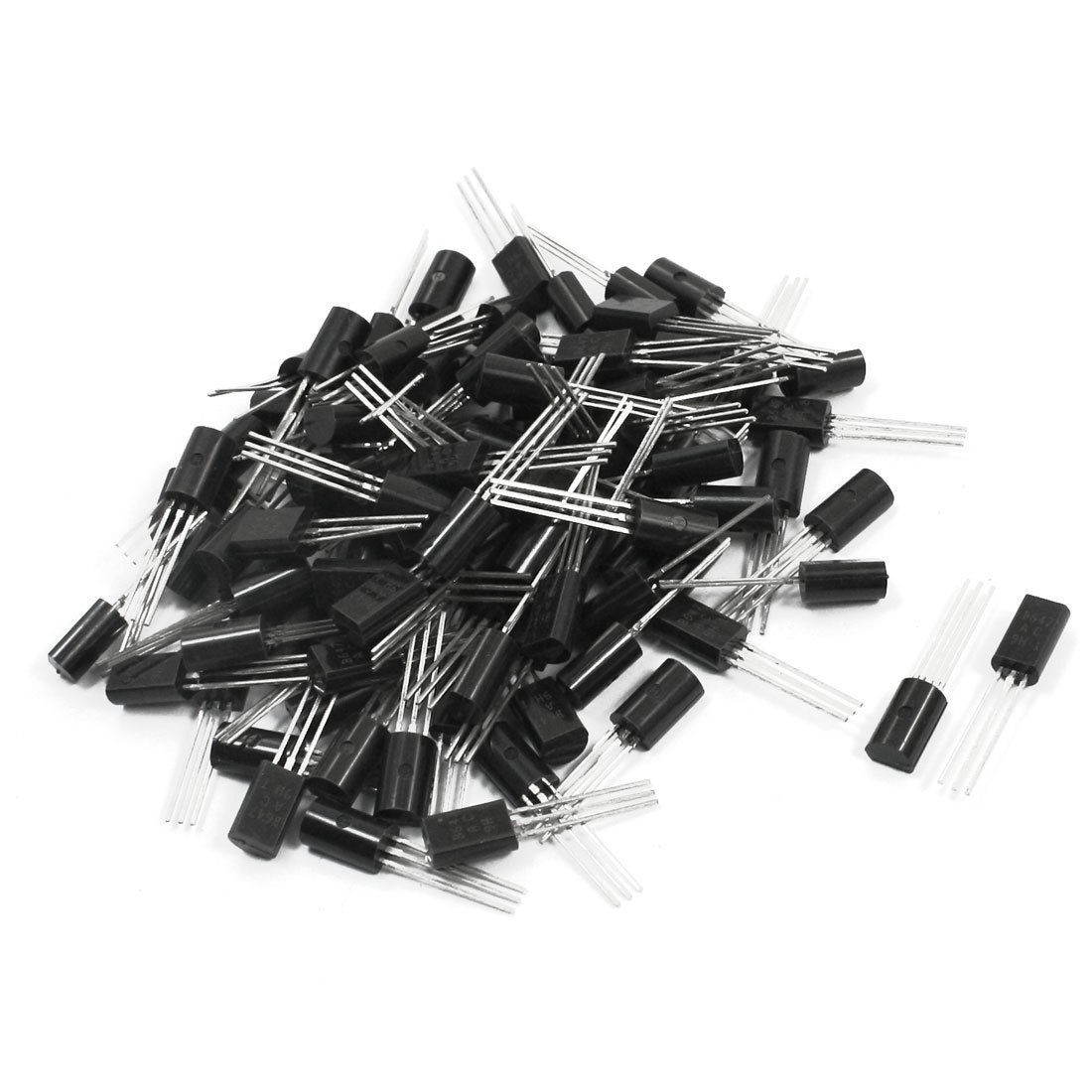 100Pcs PCB Board B647 120V 1A Through Hole TO-92L PNP Transistors