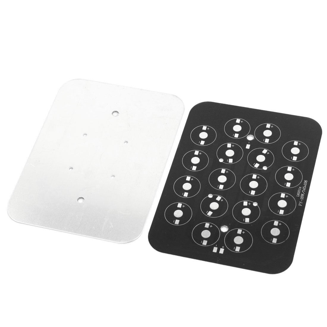 2Pcs 18 x 1W 3W 5W High Power LED Aluminum Base Plate 145mm x 106mm
