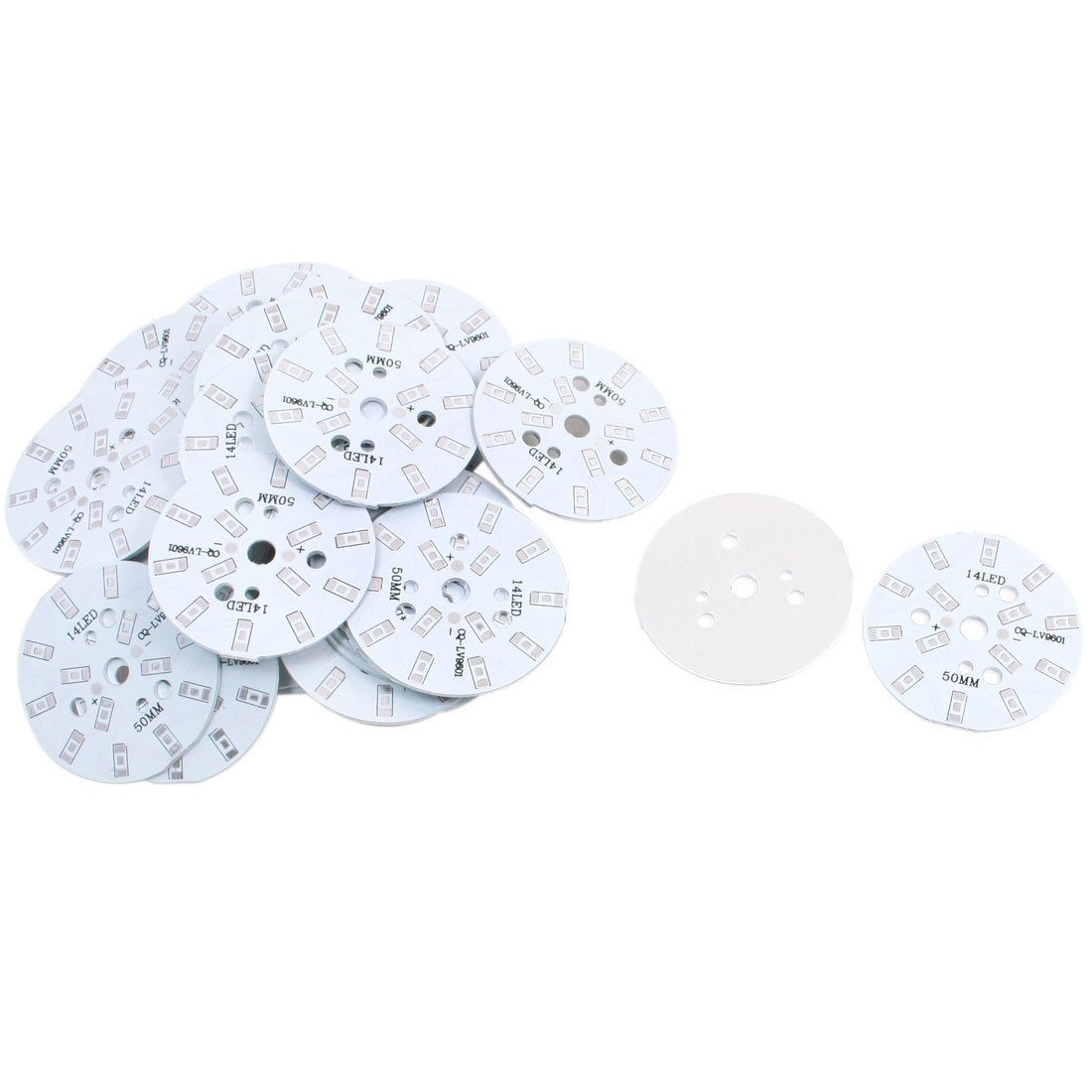 50Pcs 50mm Circle Aluminum PCB Circuit Board for 14 x 1/2W 5730 SMD LED