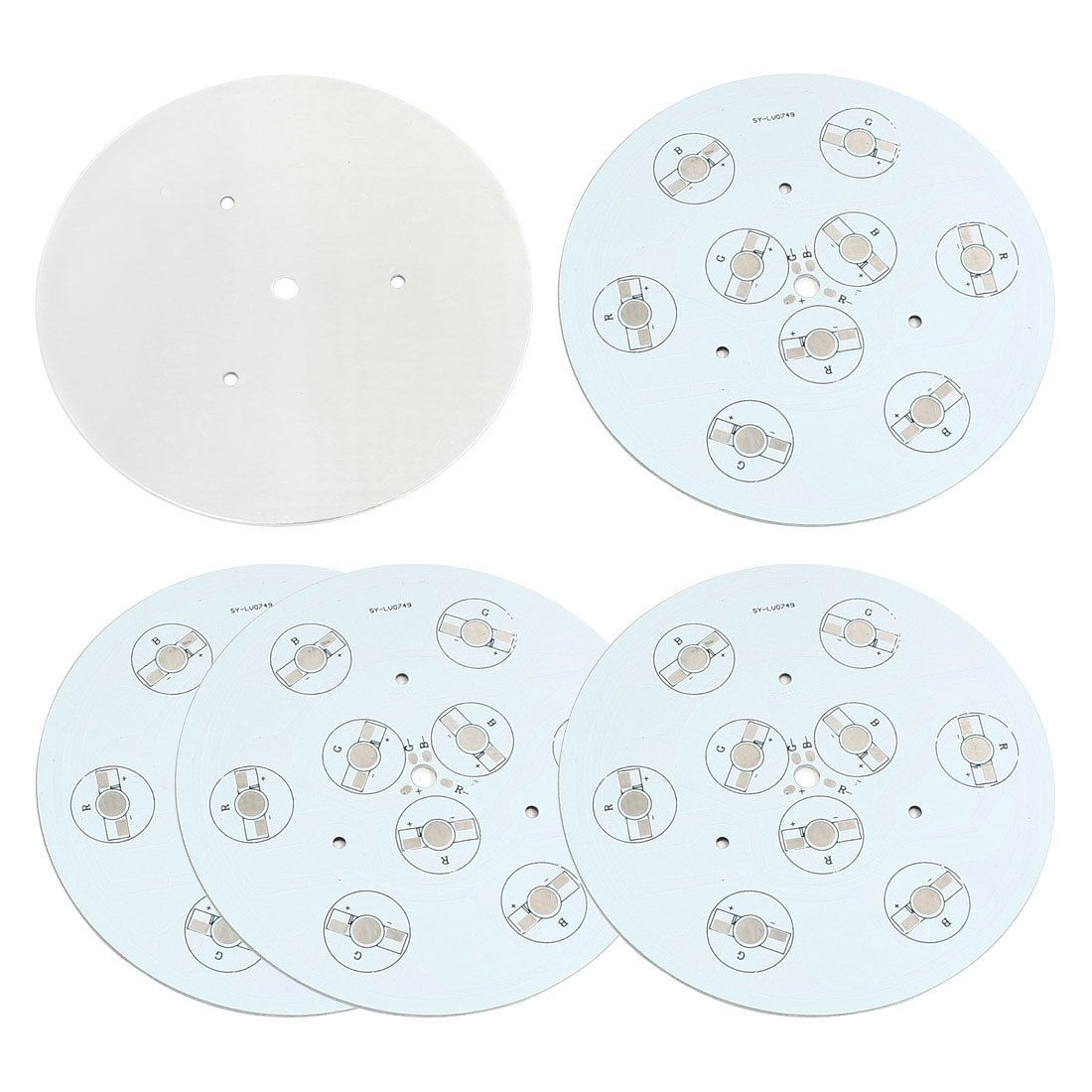 5Pcs 120mm Round Aluminum PCB Circuit Board for 9 x 1W 3W 5W RGB LED in Series