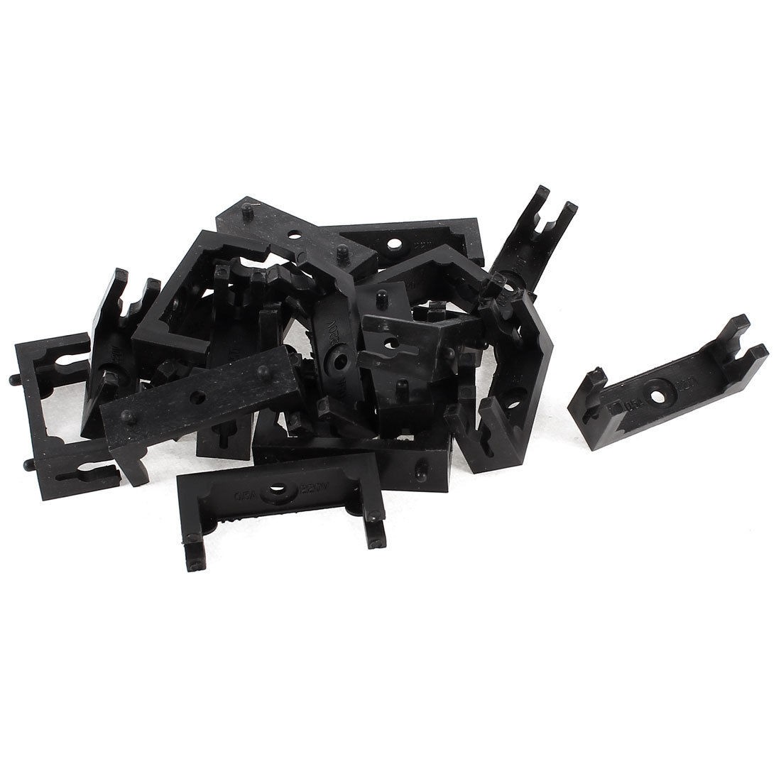 20 Pcs F103-C Black Plastic Fuse Holder Base for 5mmx20mm Wire Lead Inline Fuses