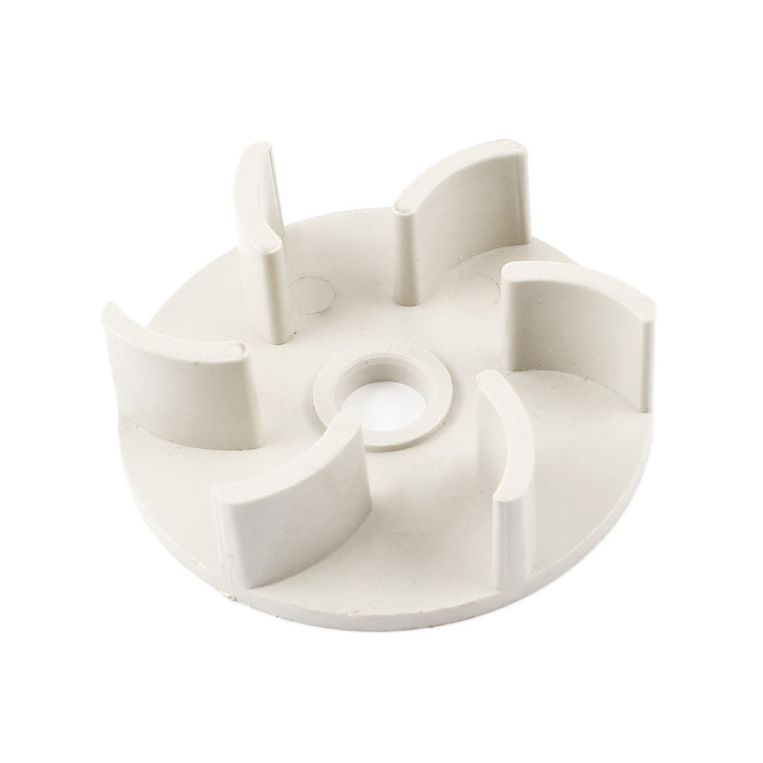 Beige Hard Plastic 61mm Outside Dia 6 Fan Blades Electric Water Pump Impeller