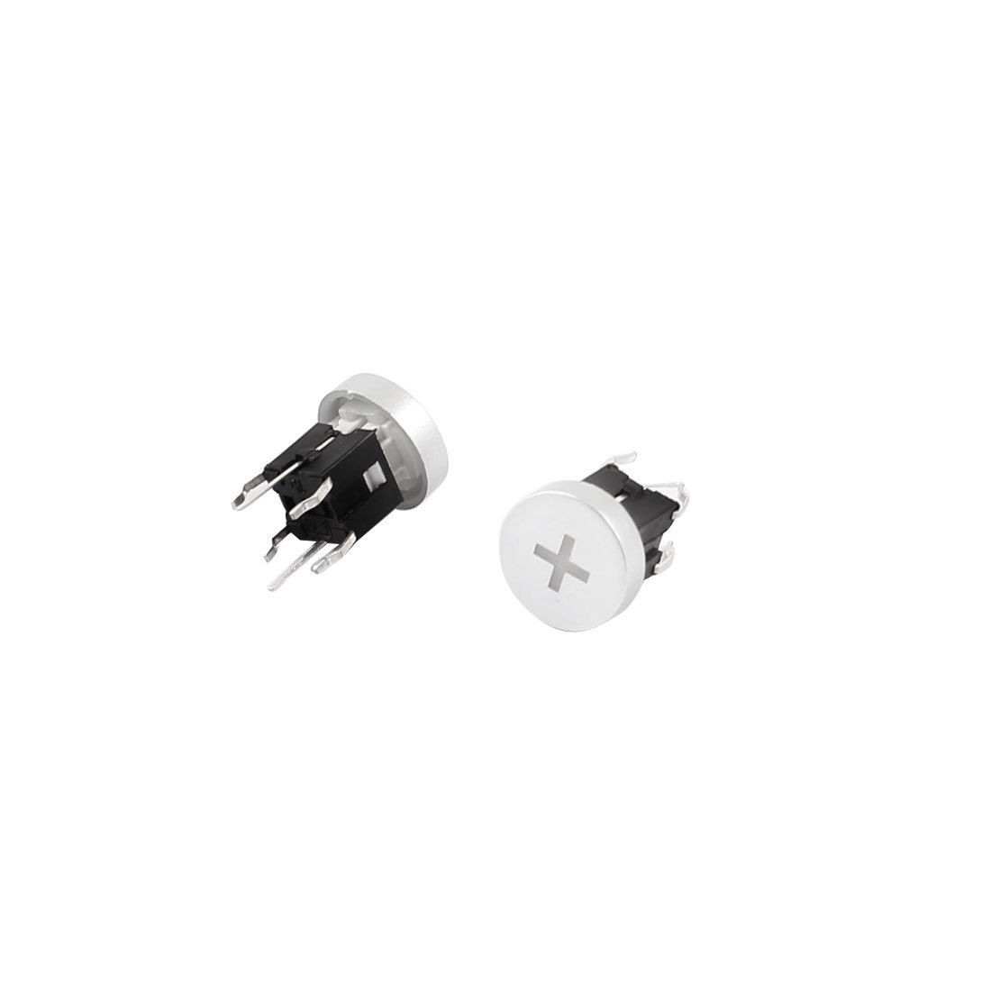 2pcs 10mmx9mm 4-Pin Momentary Plus Control PCB Mount Blue Lamp Tactile Switch