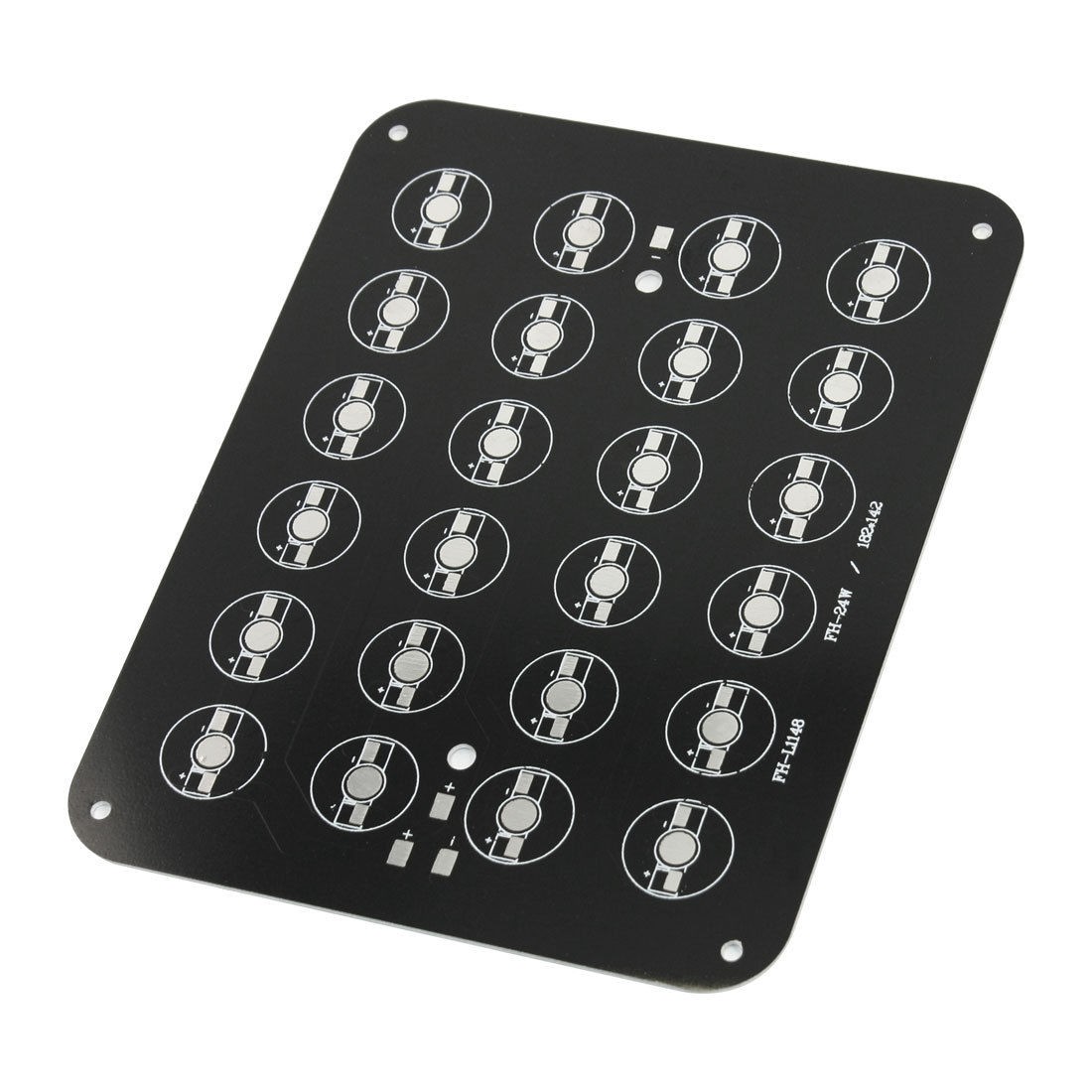24 x 1W 3W 5W High Power LED Light Aluminum Base Plate 182mm x 142mm