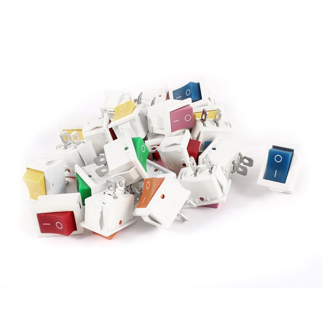 24 Pcs KCD1 AC 250V 6A 125V 10A 2Pin SPST Power ON/OFF Panel Rocker Switch