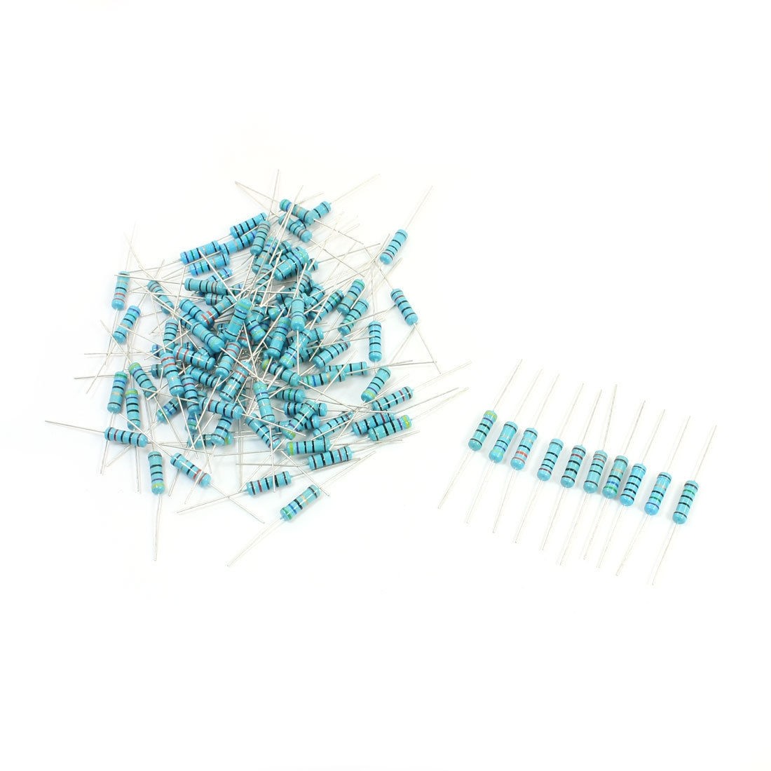 100Pcs 10 Value 2W 1% Tolerance 33-470 Ohm Flameproof Metal Film Resistor