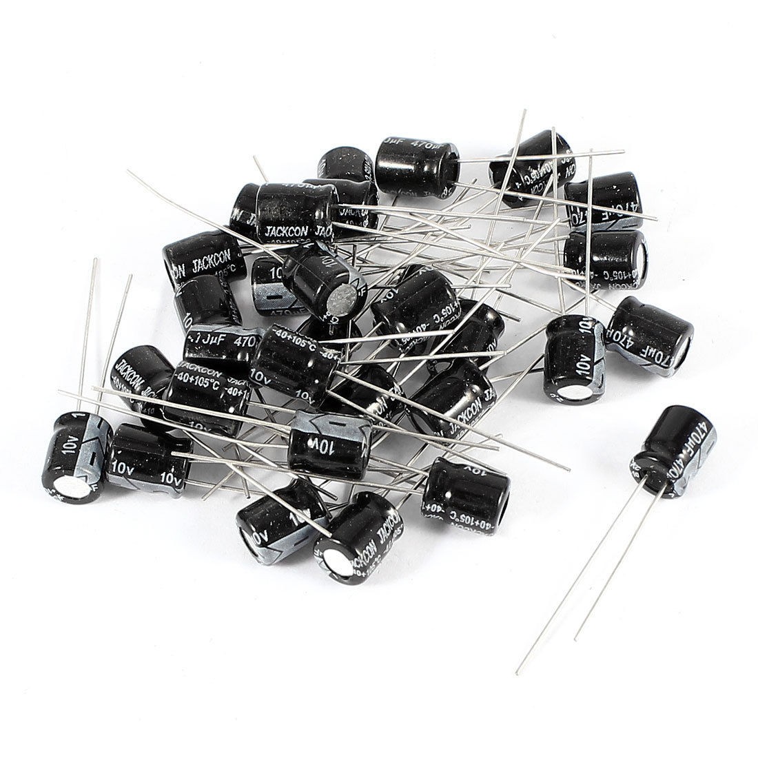 30 Pcs Electrolytic Capacitor Radial Lead 10V 470uF 7x6.3mm