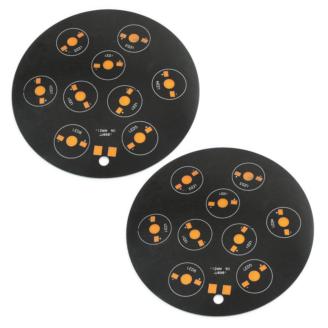 2pcs 112mm 9 x 1W/3W/5W LED Round Aluminum PCB Circuit Board Base Plate