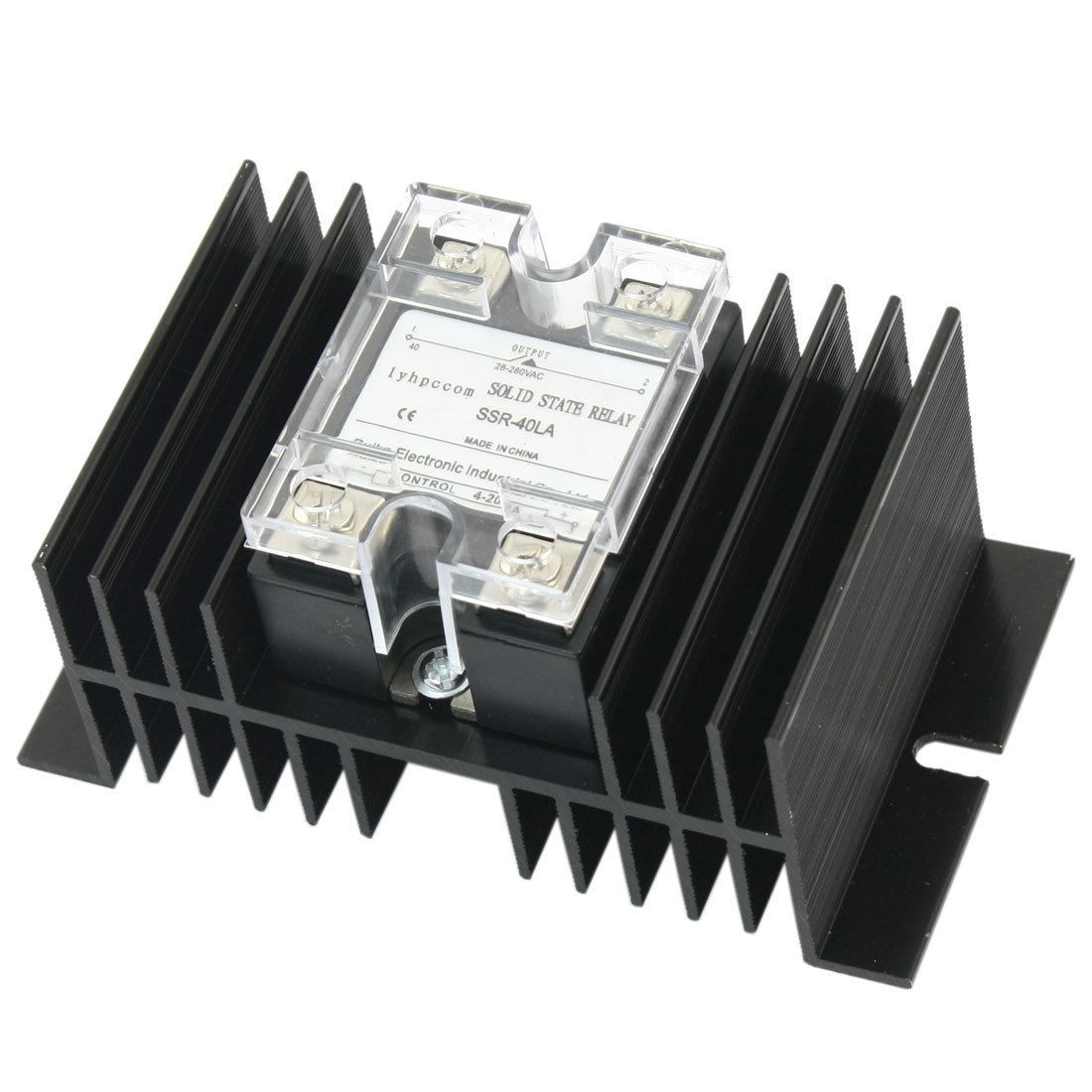 SSR-40LA 4-20mA to AC28-280V 40A One Phase Aluminum Heatsink Solid State Relay