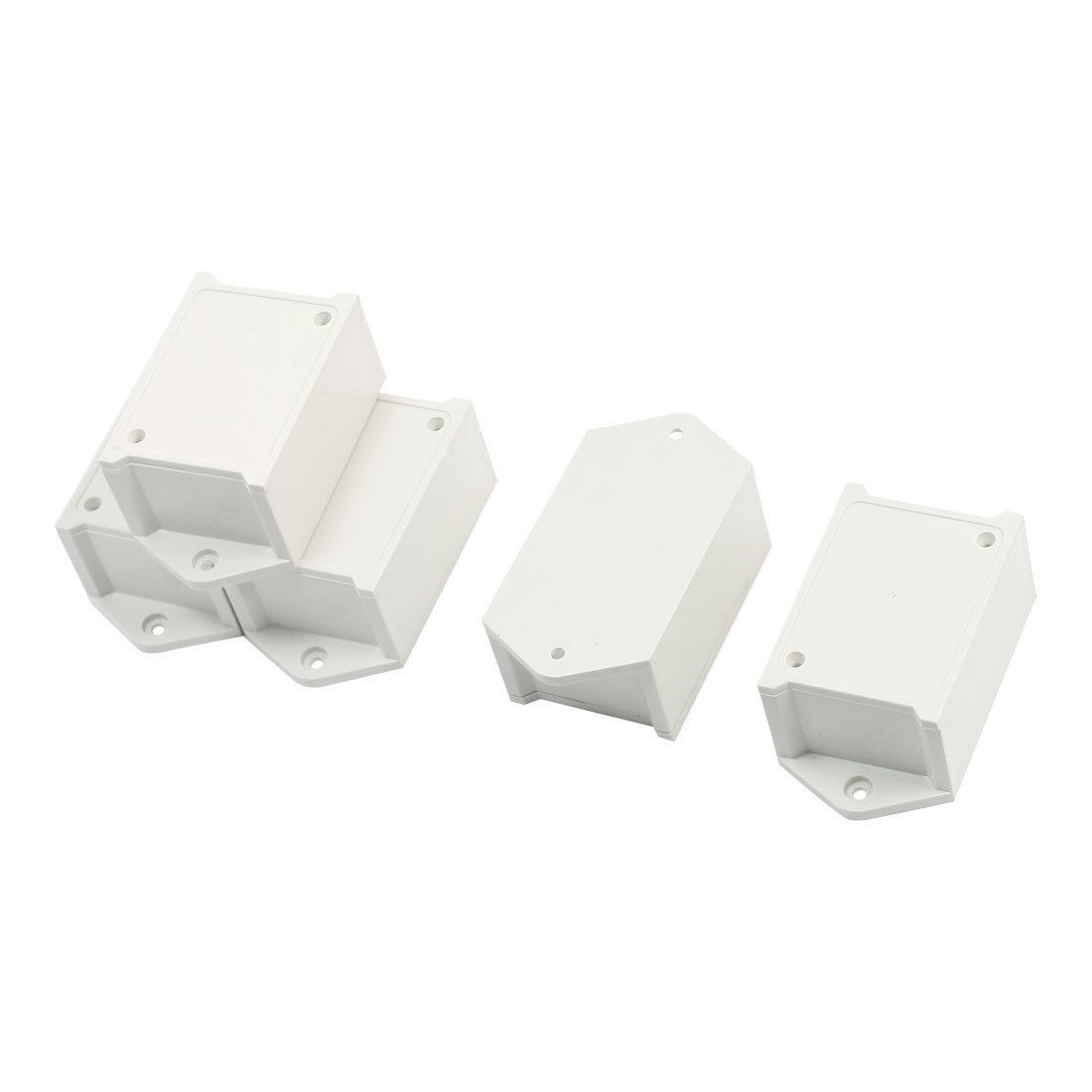 5pcs Gray Plastic Project Power Protector Case Junction Box 55x39x27mm