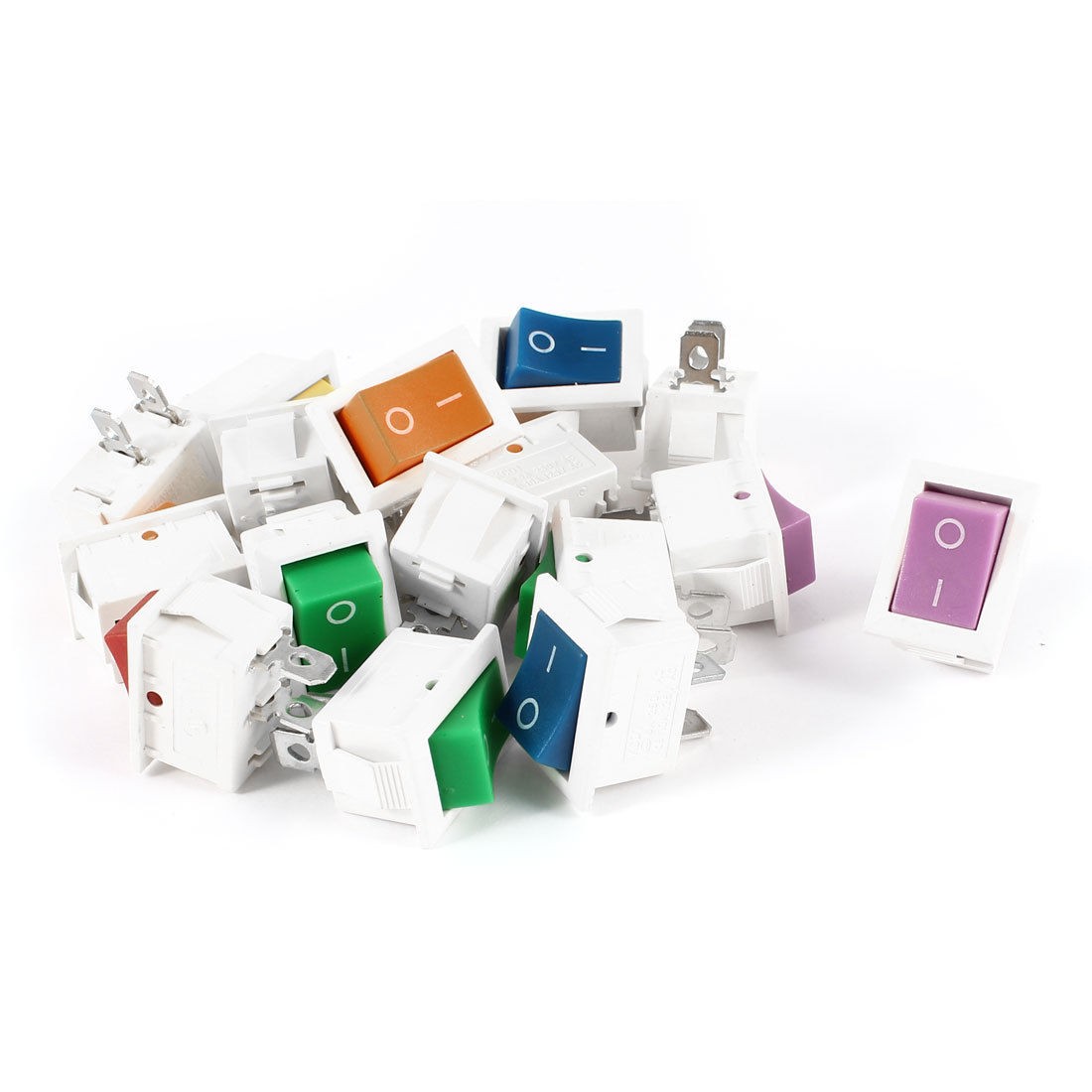 18 Pcs KCD1 AC 250V 6A 125V 10A 2Pin SPST Power ON/OFF Panel Rocker Switch