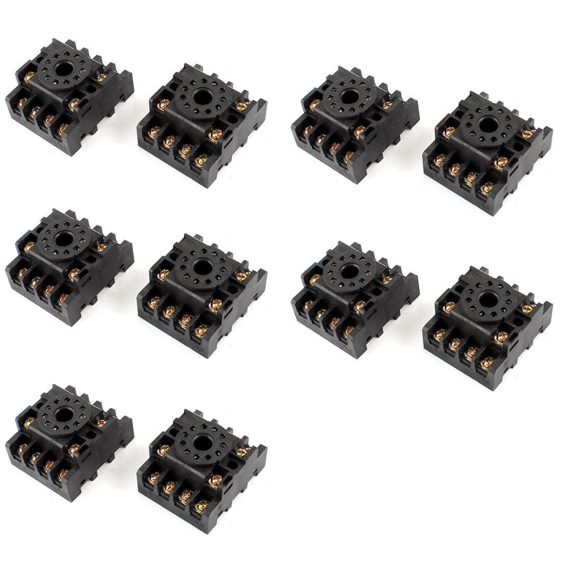 10pcs PF113A 11-Pin 11P DIN Rail Mount Relay Socket Base for JTX-3C