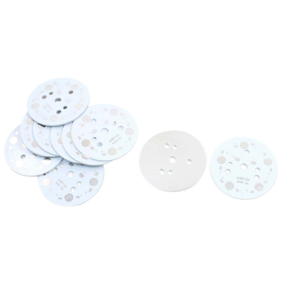10Pcs Aluminum Base Plate DIY PCB 49mm Dia for 5 x 1W 3W 5W LEDs in Series