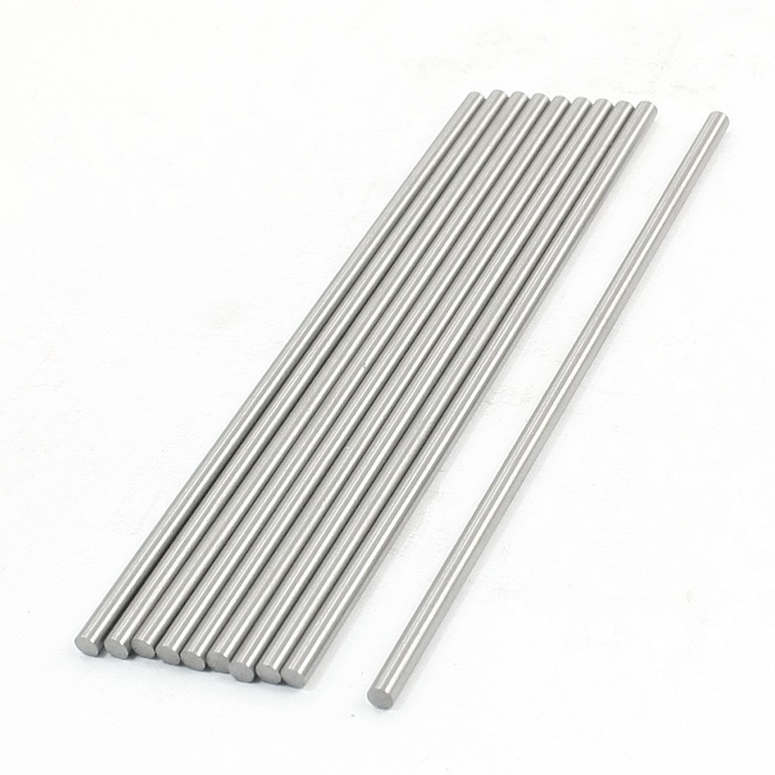 2.8mm x 100mm Graving Tool Round Turning Lathe Bars Silver Tone 10 Pcs