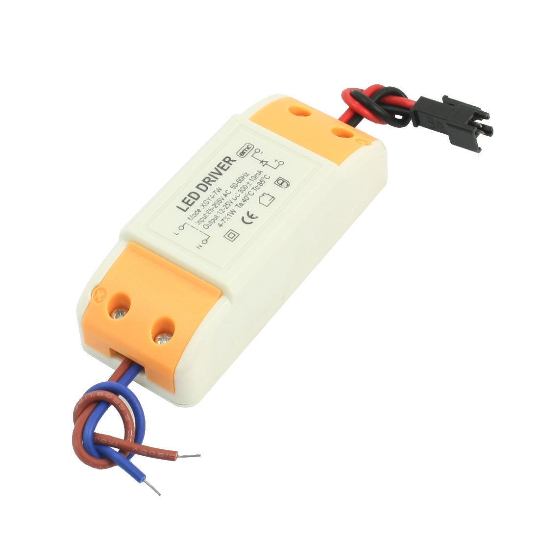 Two Wire Leads AC 85V-265V LED Electronic Transformer Power Supply Driver 7W